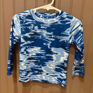 Columbia Kids Rashguard - Blue and White